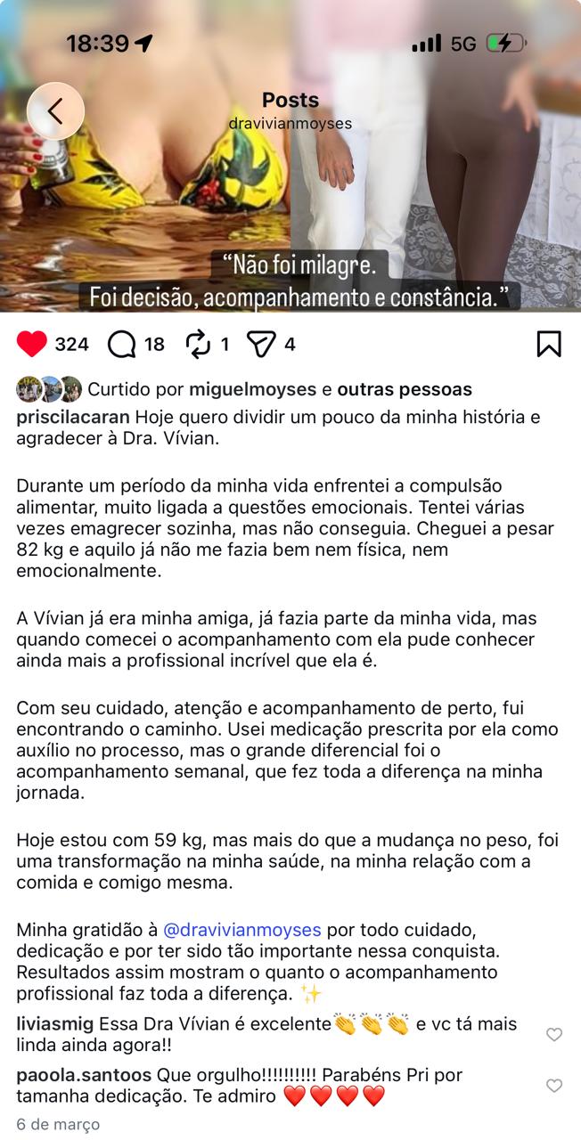 Depoimento de Priscila